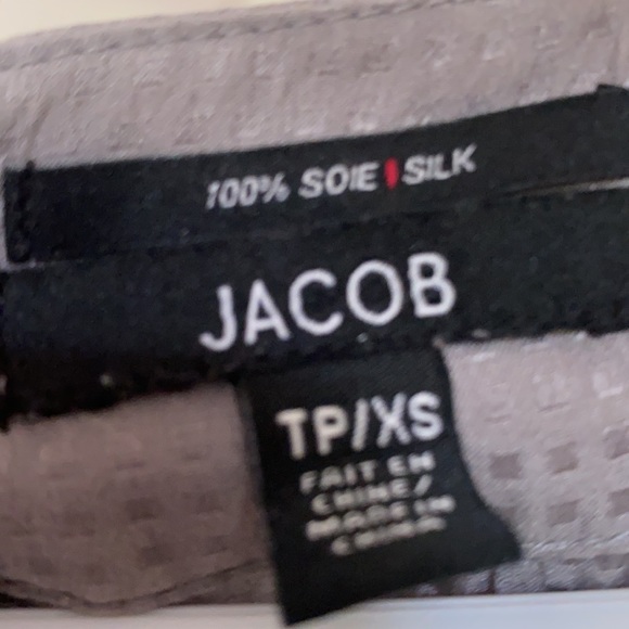 Jacob grey silk blouse - Picture 4 of 5